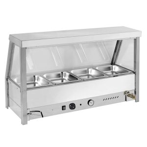 BM4SS Heated Wet Four ÌÑ å? Pan Bain Marie Angled Countertop Display