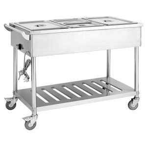 BMT4H Four Pan Heated Food Service Cart