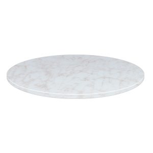 BLH-R70WM Round 700 Laminate Table Top - White Marble Type