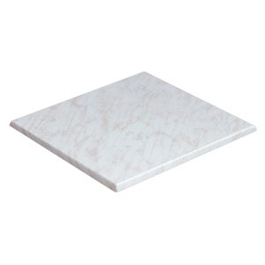 BLH-S66WM Square 600 Laminate Table Top - White Marble Type