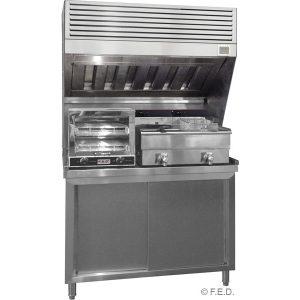 Stainless Steel Hood with filters 1800mm long - HOOD1800A
