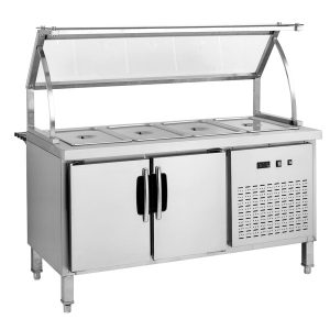 BS6C Chilled Six Pan Bain Marie Fridge