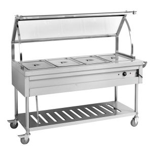 BST5H Heated Five Pan Food Service Cart