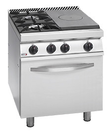 Freestanding Solid Target Top with Open Burners & Oven - CG7-31-R