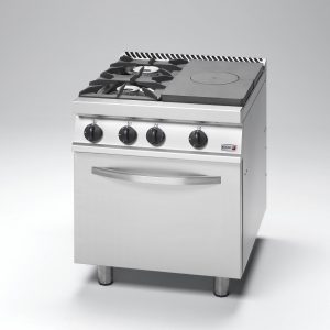 Free Standing Solid Target top with open burner and Oven - CG7-31-D