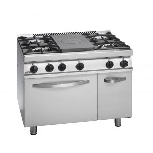 Free Standing Solid Target top with open burner and Oven - CG7-51