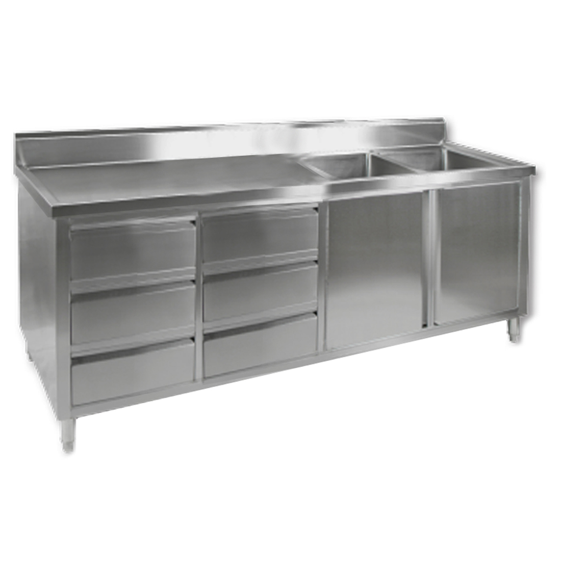 dsc-2100r-h DSC-2100R-H KITCHEN TIDY CABINET WITH DOUBLE RIGHT SINKS