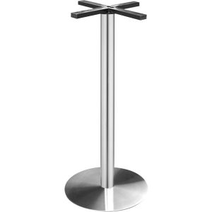 Table base stainless steel round 450mm total height 1000mm - 8004-2-1000
