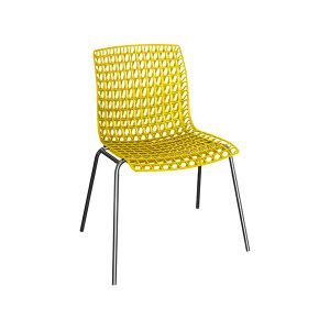 CX-H018Y Colourful Mesh Outdoor Polypropylene Chair (Yellow)