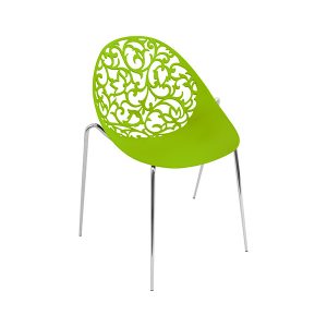 CX-PC002G Colourful Curved Outdoor Polypropylene Chair (Green)