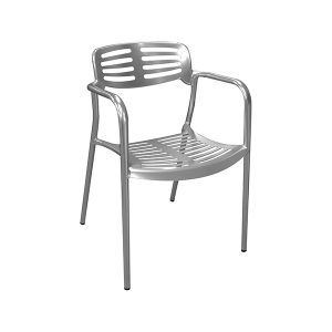 JZ999CA Alfresco Deluxe Aluminium Armchair (Natural Polished)