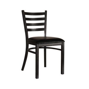 YQ-G-12 Dining Chair - Metal Frame - Black