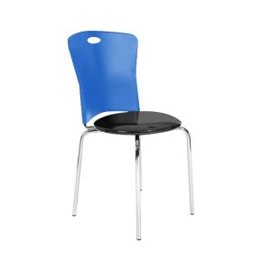 LKL-005BL Patio Support Chair - Black Seat - Blue Back