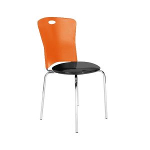 LKL-005O Patio Support Chair - Black Seat - Orange Back