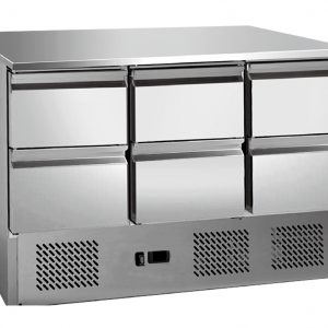 6 drawers S/S benchtop fridge - GNS1300-6D