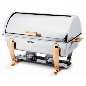 KG2001-1 Chafing Dish with Gilt Legs - Single