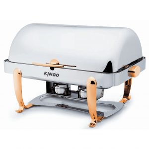 KG2401 Oblong Chafing Dish with Gilt Legs and Handles