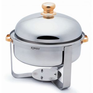 KG2603 Round Chafing Dish with Gilt Legs