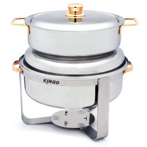 KG2604 Round Soup Station with Gilt Legs