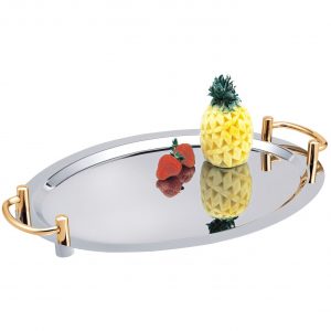 KG880322-2 Oval Tray with Handles