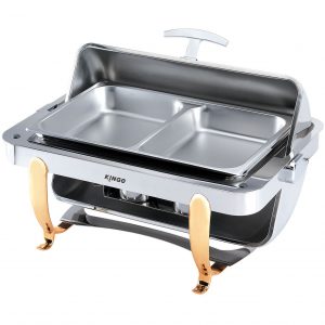KGB2401-1 Oblong Chafing Dish with Gilt Legs - Single