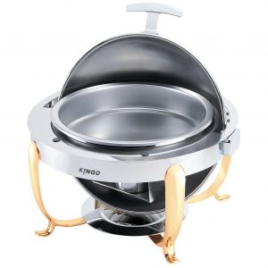 KGB2403 Round Chafing Dish with Gilt Legs