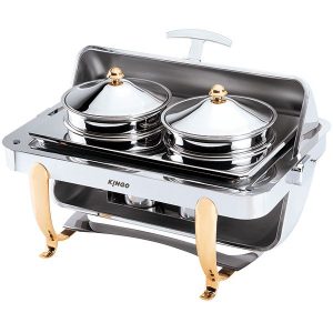 KGB2405 Oblong Soup Station with Gilt Legs