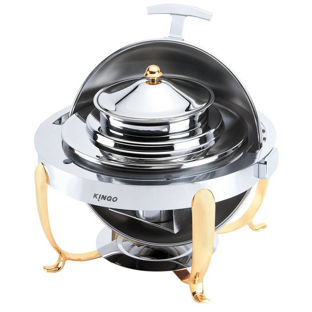 kgb2407_1 KGB2407 Round Soup Station with Gilt Legs