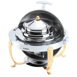 KGB2408 Round Soup Station with Chrome Legs