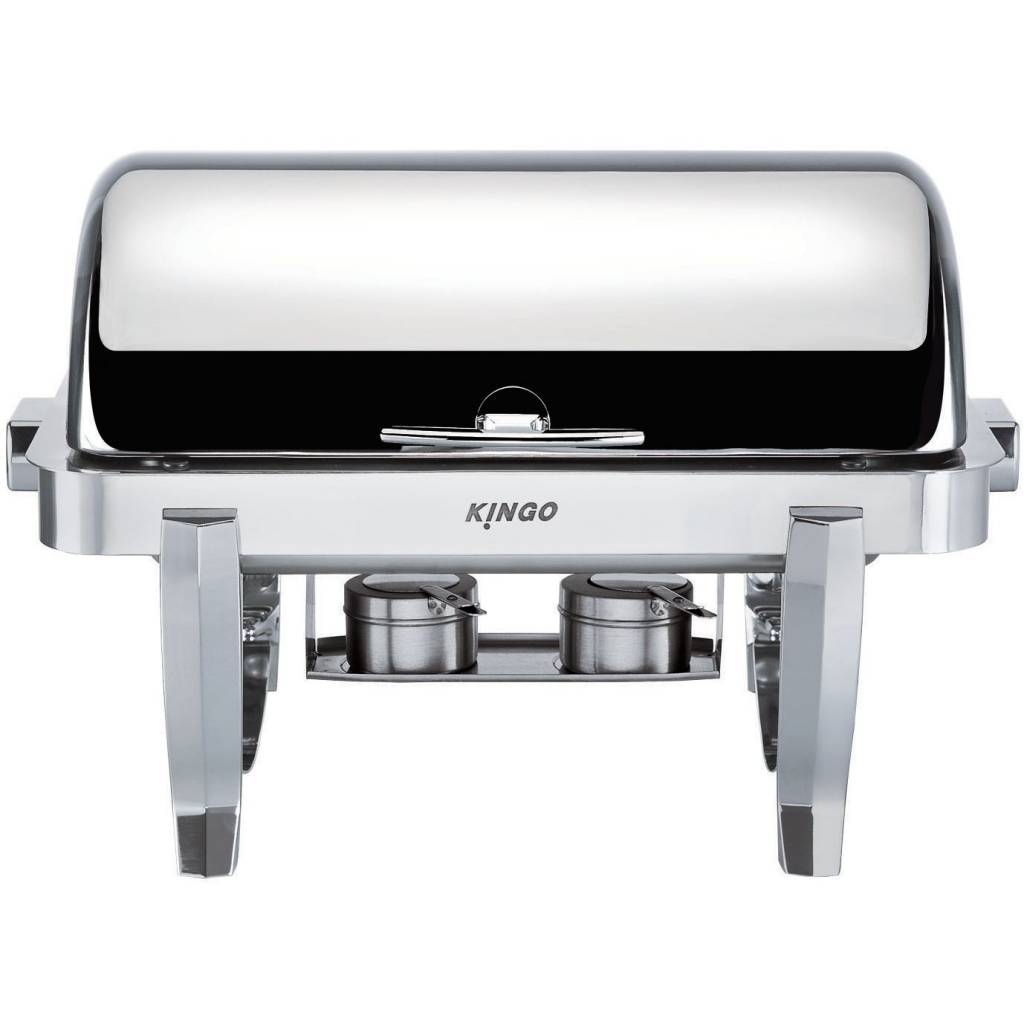 kgb6701g-2 KGB6701G-2 Oblong Chafing Dish with Chrome Legs - Double