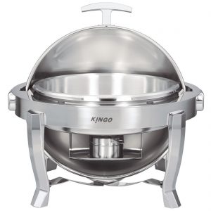 KGB6703G Round Chafing Dish with Chrome Legs