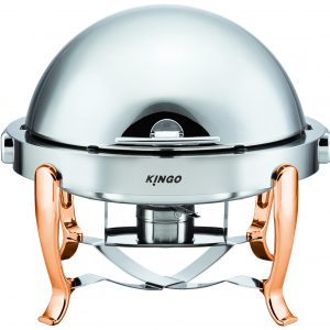 KGB6803 Round Chafing Dish with Gilt Legs