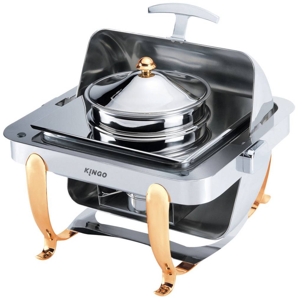 kgc2405 KGC2405 Square Soup Station with Gilt Legs