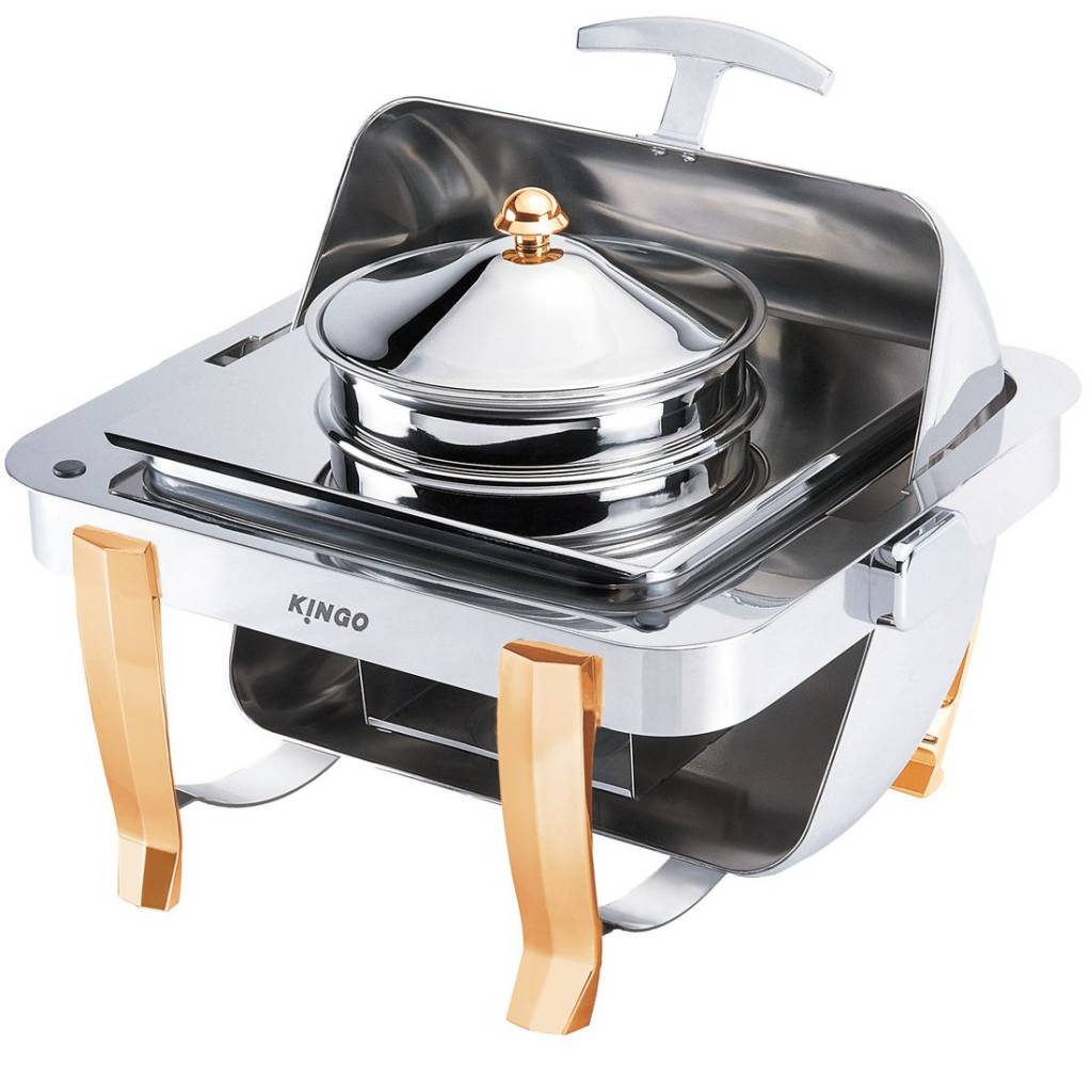 kgc6705 KGC6705 Square Soup Station with Gilt Legs