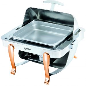 KGC6801-2 Square Chafing Dish with Gilt Legs - Double