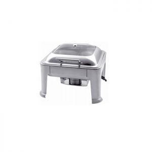 KGJ102 Square 2/3 GN Chafing Dish with S/S Legs and Glass Lid