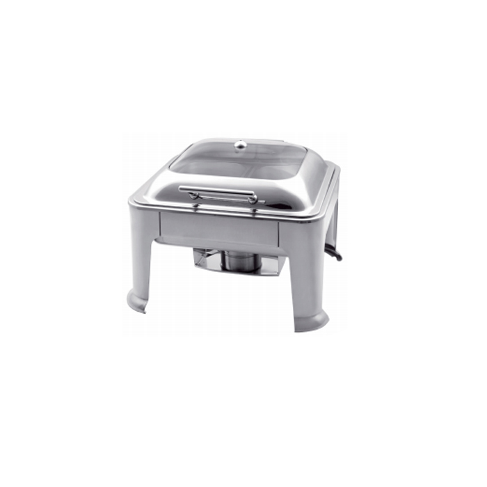 kgj102 KGJ102 Square 2/3 GN Chafing Dish with S/S Legs and Glass Lid