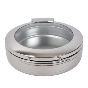 KGJ301 Round Chafing Dish with Glass Lid and S/S Inserted Tray
