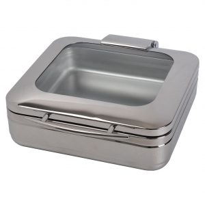 KGJ306 Square Chafing Dish with Glass Lid and S/S Inserted Tray