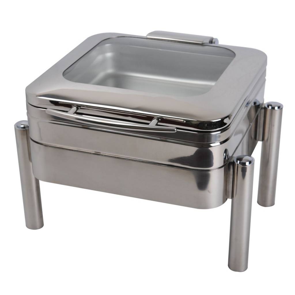 kgj406 KGJ406 Square Chafing Dish with Glass Lid