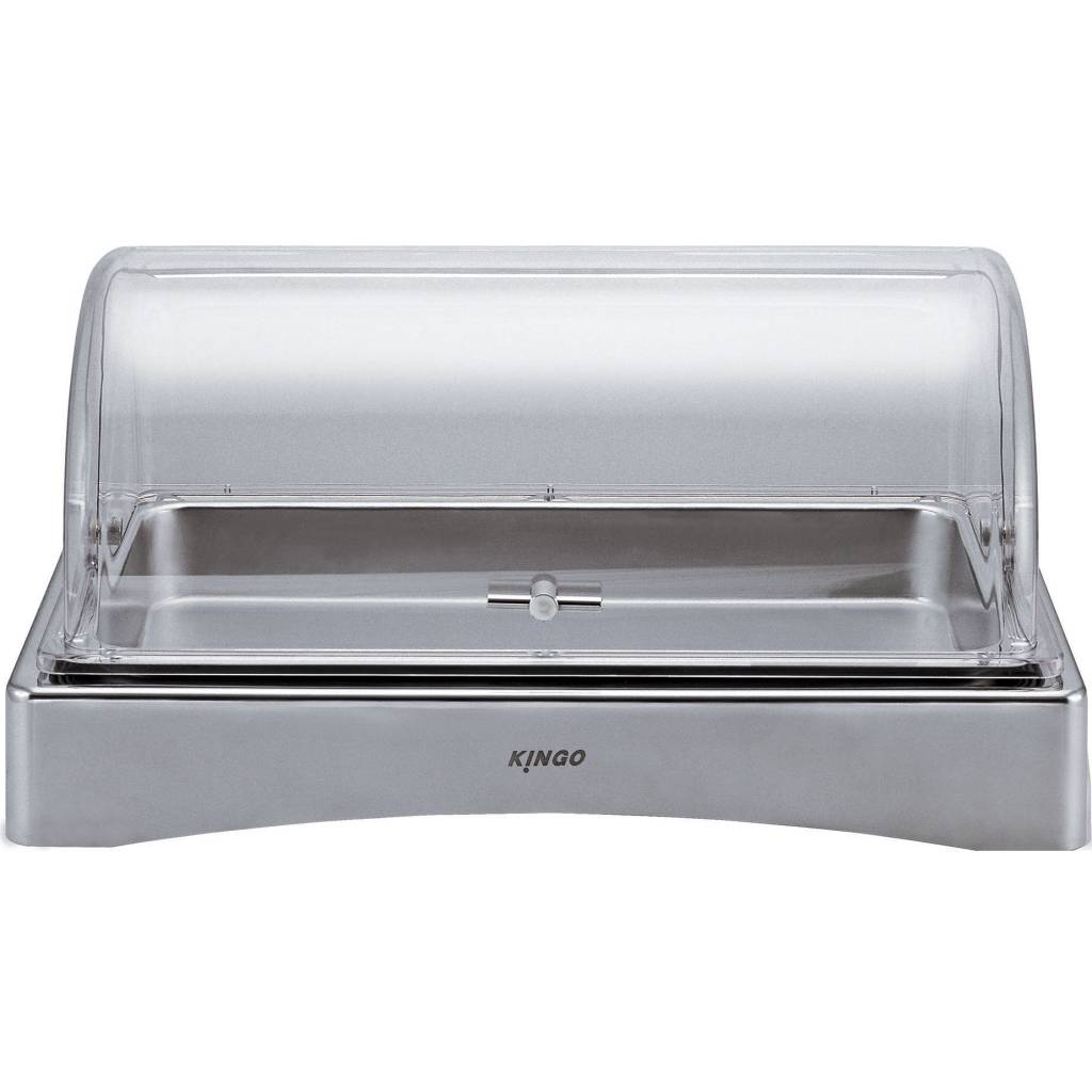 kgs2201-20 KGS2201/20 Oblong Half Roll-top Chafing Dish with PC Lid - Single