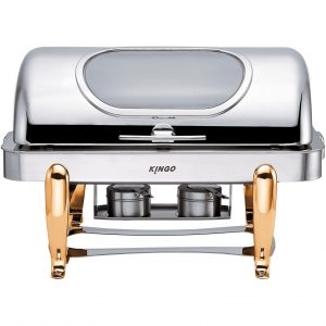 KGS2401-1 Oblong Chafing Dish with Gilt Legs / Single