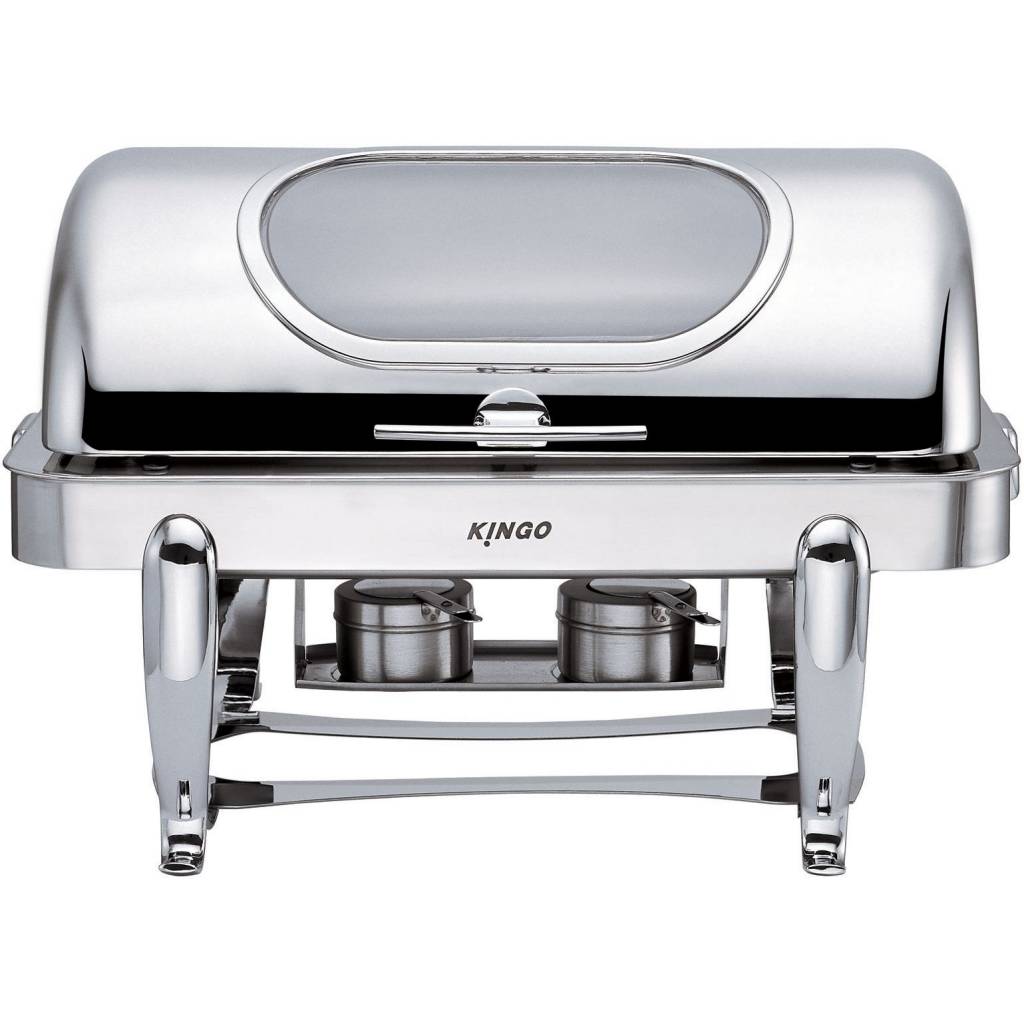 kgs2402-1 KGS2402-1 Oblong Chafing Dish with Chrome Legs / Single
