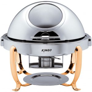 KGS2403 Round Chafing Dish with Gilt Legs