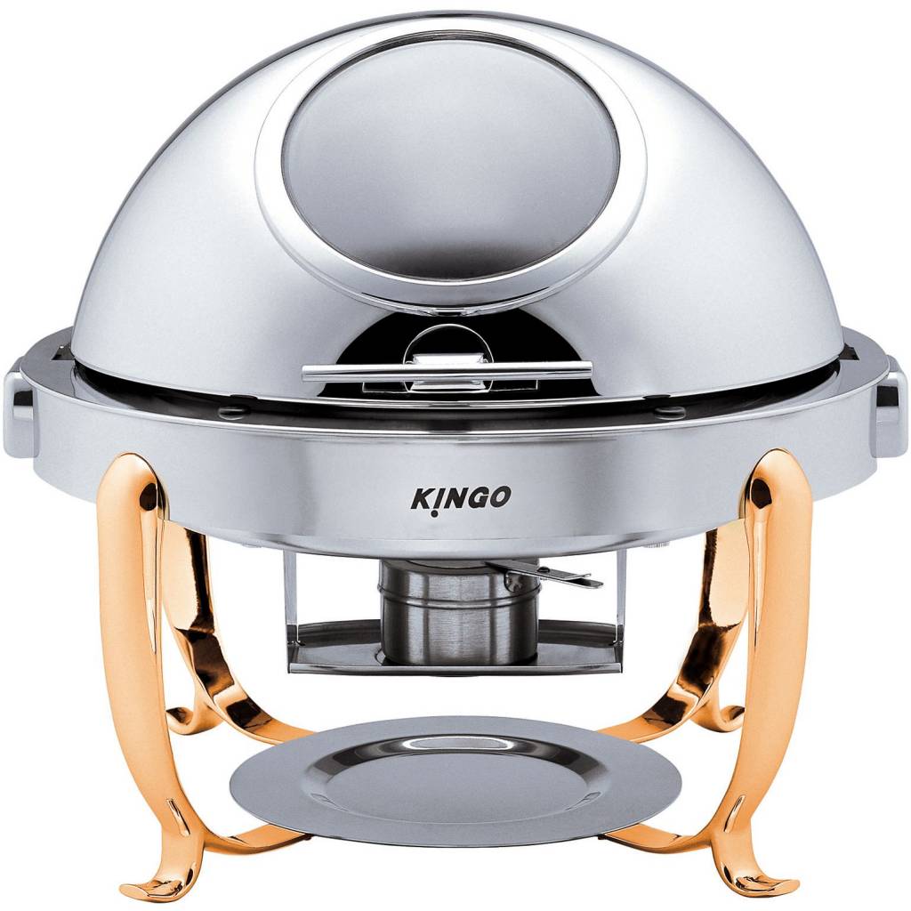 kgs2403 KGS2403 Round Chafing Dish with Gilt Legs
