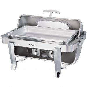 KGS6701G-2 Oblong Chafing Dish with Chrome Legs / Double