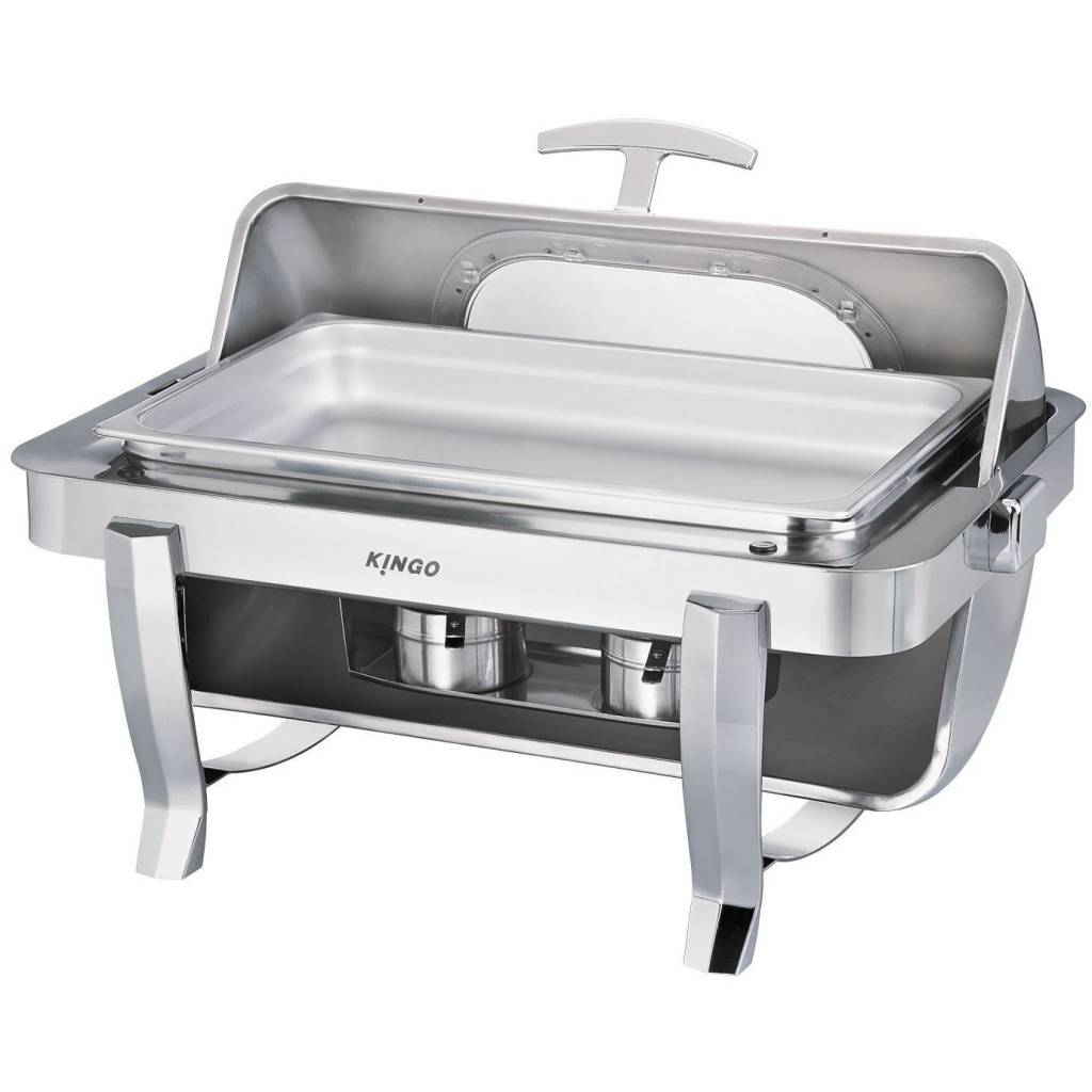 kgs6701g-2 KGS6701G-2 Oblong Chafing Dish with Chrome Legs / Double