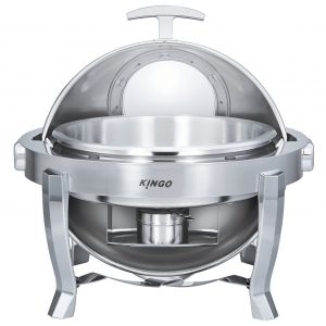 KGS6703G Round Chafing Dish with Chrome Legs