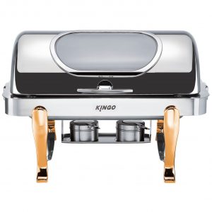 KGS6801-1 Oblong Chafing Dish with Gilt Legs / Single