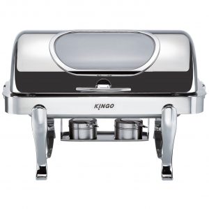 KGS6801G-1 Oblong Chafing Dish with Chrome Legs / Single